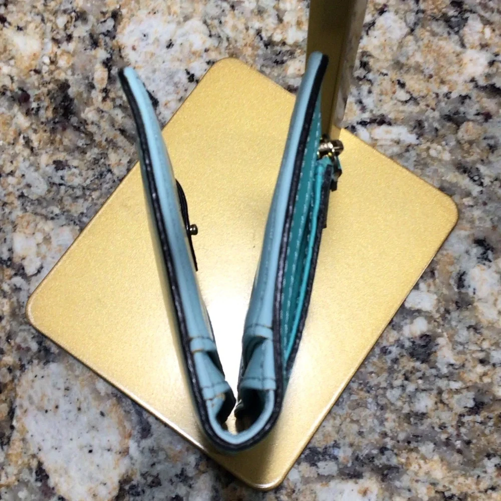 Kate Spade Aqua and Gold Wallet